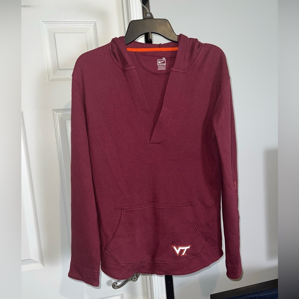 Virginia Tech Hokies Nike Team Thermal Hoodie Maroon Orange XL Football